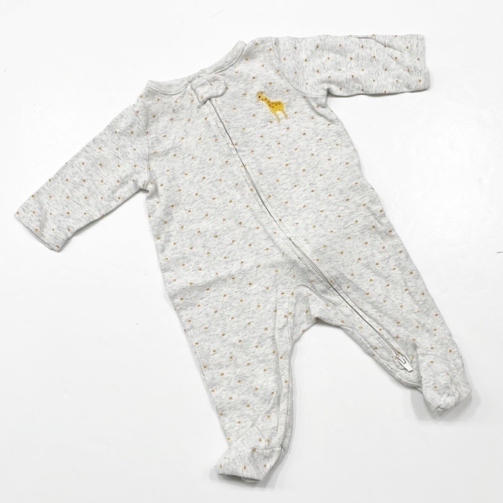 Carter’s giraffe baby zip up footie